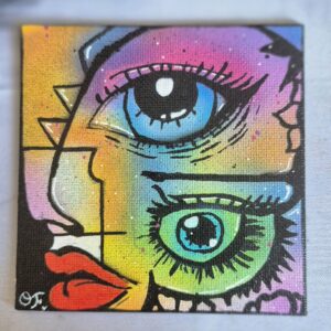 Magnet visage Fragmenté Pop Art